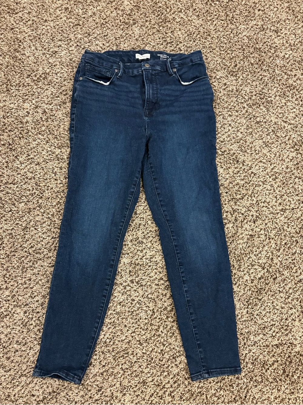 Good American Dark Blue High-Rise Skinny Jeans